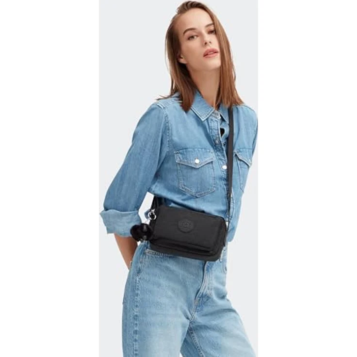 KIPLING Umhängetasche Basic Abanu Crossbody S, kleine Tasche mit vielen Fächern, Schwarz – Bild 4