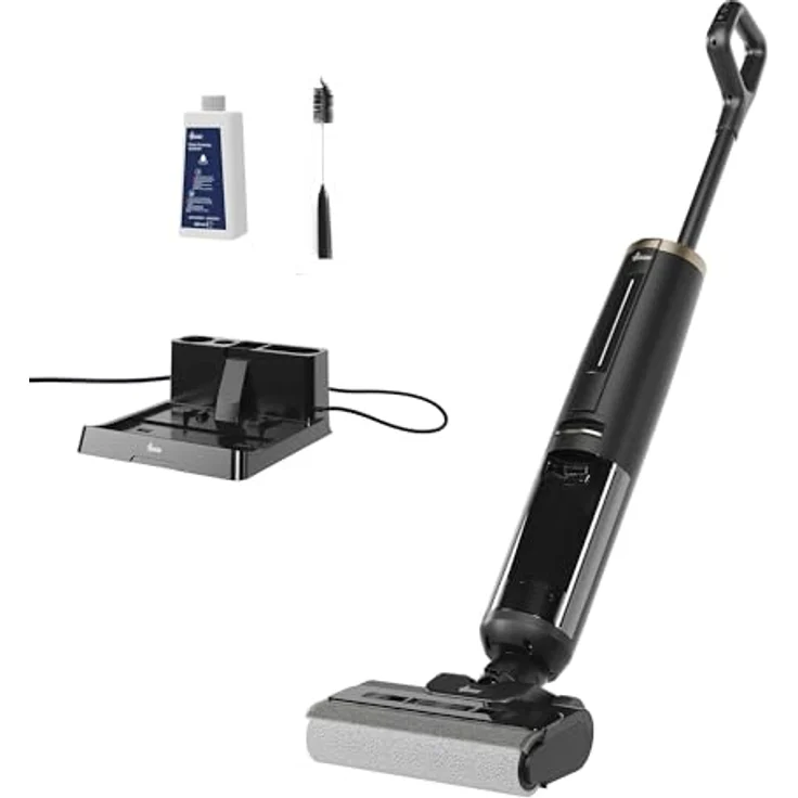 Hoover Nass-Trocken-Sauger HW3P10 011, beutellos, kabellos, mit ANTI-TWIST-Technologie und intelligentem Sprachassistenten, Farbe Ice Grey – Bild 1