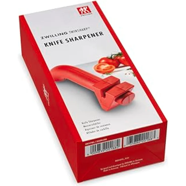 Zwilling TWINSHARP Messerschärfer, Keramikscheiben für einfache Handhabung, rot, Kaminrot – Bild 5