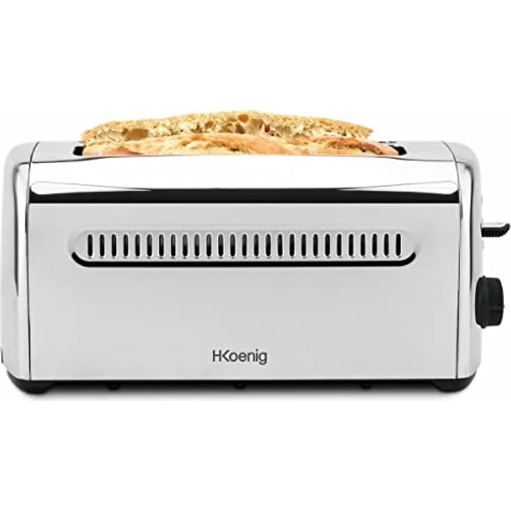 H.Koenig TOAS32 Toaster 4 Scheiben, Edelstahl [Energieklasse A+], Silver - Vielseitige Nutzung, praktische Funktionen, optimale Leistung – Bild 1