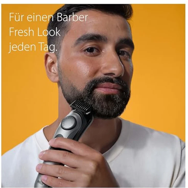 Braun Series 7 BT7420 Barttrimmer, Trimmer/Haarschneider Herren, Haarschneidemaschine Profi, 40 Einstellungen, Ladestation, Reiseetui, Bartschablone, 100 Min. kabellose Laufzeit, wasserdicht – Bild 2