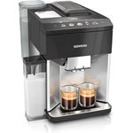 Siemens Kaffeevollautomat EQ500 integral TQ517D03, viele Kaffeespezialitäten, Milchaufschäumer, integr. Milchbehälter, 2-Tassen-Funktion, automat. Dampfreinigung, 1500 W, edelstahl/klavierlack schwarz