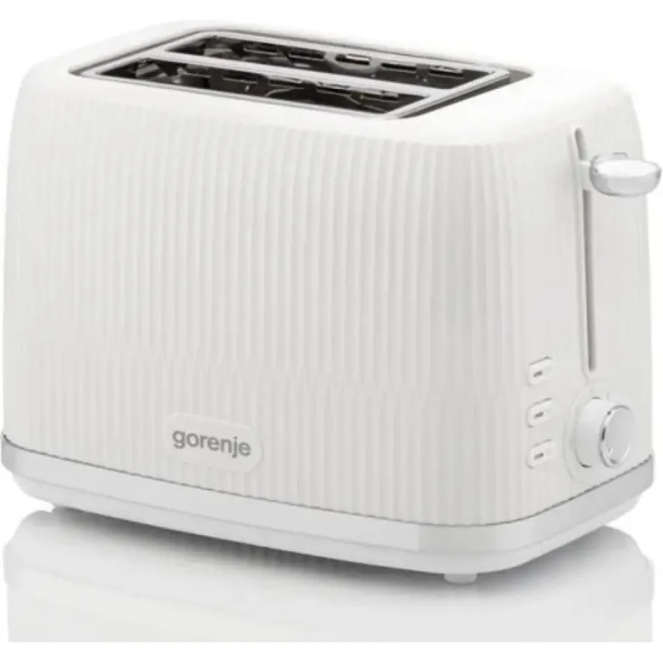 Gorenje T850DPW, Toaster mit 850 W Leistung, 2 Slots, Weiß