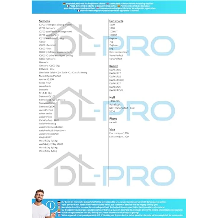 DL-pro Waschmaschinenreiniger für Bosch Siemens 311926, Tiefenreinigung gegen Ablagerungen, 200g, für Main-Waschprogramme bei 90°-95°C – Bild 4