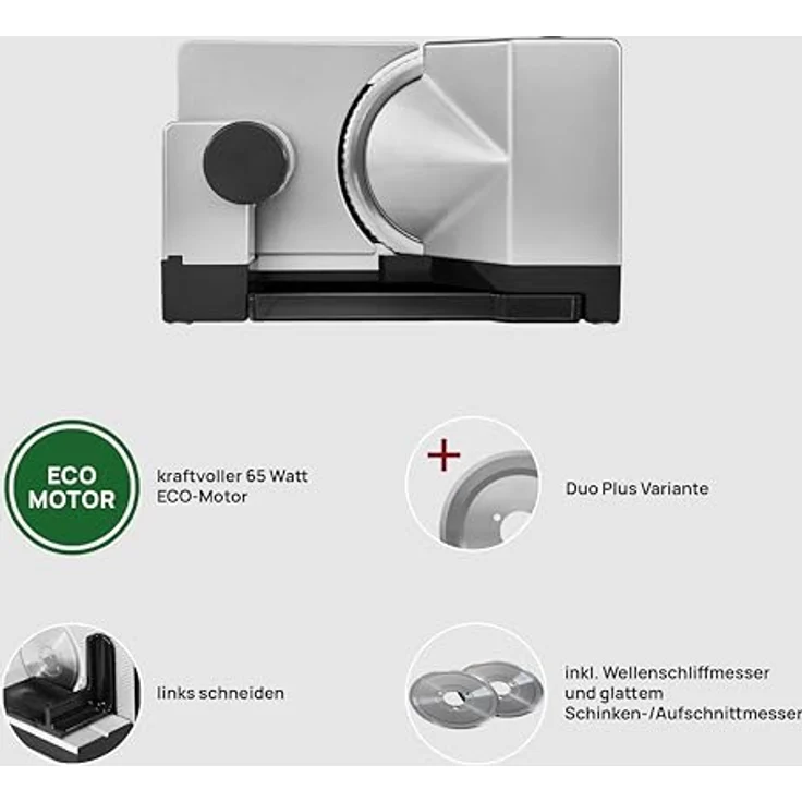 Ritter Allesschneider E 18 Duo Plus, elektrischer Allesschneider mit ECO-Motor, made in Germany – Bild 3