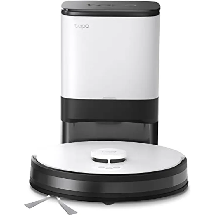 TP-Link Tapo RV30 Plus Saug&Wischroboter mit Smart AutoEmpty Dock(4L), LiDAR-Navigationsroboter, 4200Pa Saugkraft, 3h Dauerreinigung, 300 ml Wassertank, Flexibler Reinigungsplan, APP & Sprachsteuerung