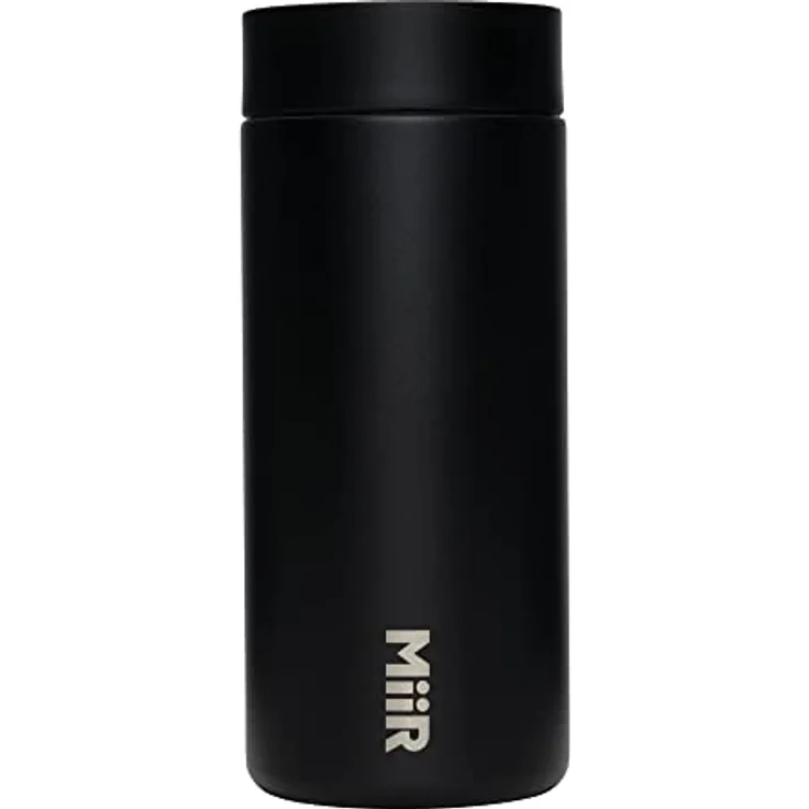 MiiR 360 Traveler, vakuumisolierte Thermoskanne, schwarz, 340 ml mit auslaufsicherem 360-Grad-Deckel und robuster Hardshell-Pulverbeschichtung – Bild 1