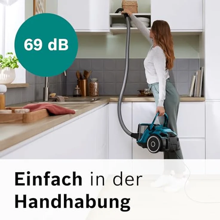 BOSCH Bodenstaubsauger BGC41XFMLY, beutellos, 220-240 V, 10 m Aktionsradius, metall – Bild 4