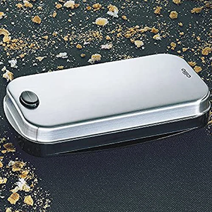 Cilio Krümelkehrer, Tischkehrer aus Edelstahl matt, 16 x 9 x 3,5 cm – Bild 3