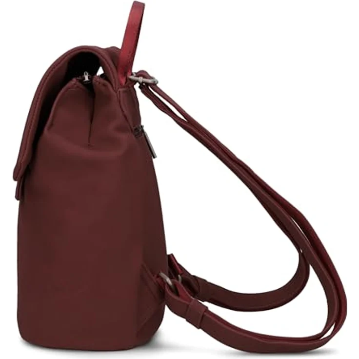 Zwei Mademoiselle.M City Rucksack, 29 cm, rot aus 100% Polyurethan, 24 x 13 x 29 cm – Bild 7