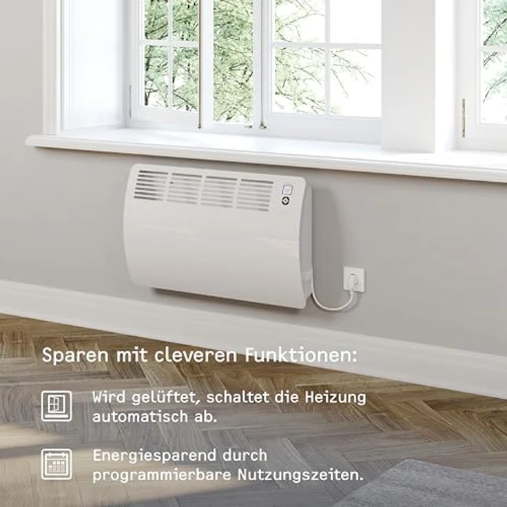 Stiebel Eltron Wand-Konvektor CON 20 Premium für 20 m², 2 kW, Wochentimer, Offene Fenster Erkennung, 237833, Konvektor – Bild 4