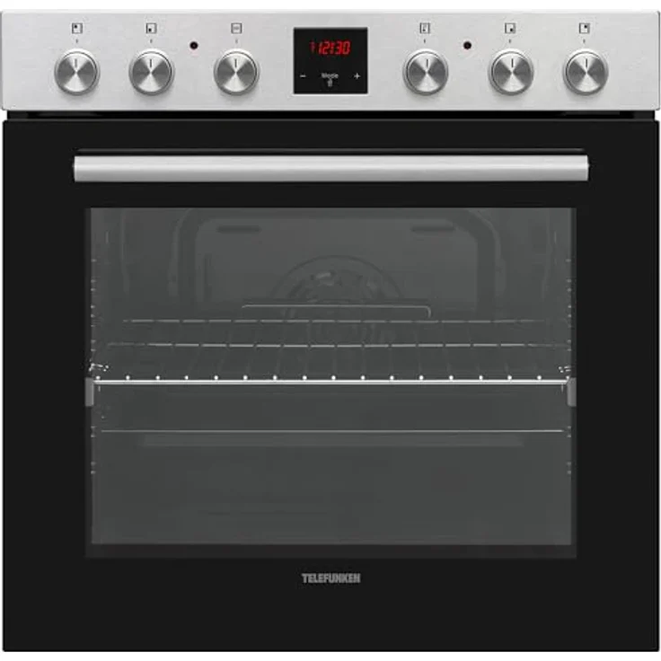 Telefunken B-HS-75-C-I Einbauherd-Set, Elektro-Herd-Kochfeld-Kombination mit 78L Backofen, Ober-Unterhitze und Umluft, glaskeramisches Kochfeld mit 4 Zonen, 60 cm, Teleskopauszug – Bild 3