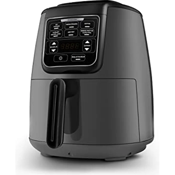 Karaca Air Pro Cook XL 2 in 1 Airfryer Raum Grau Schwarz, Fritten, Hausjoghurt, Trockene Gemüse Obstsorten, Grillgerichte, Less Fat Technology, Grillgerichte Sowie Saftige – Bild 1