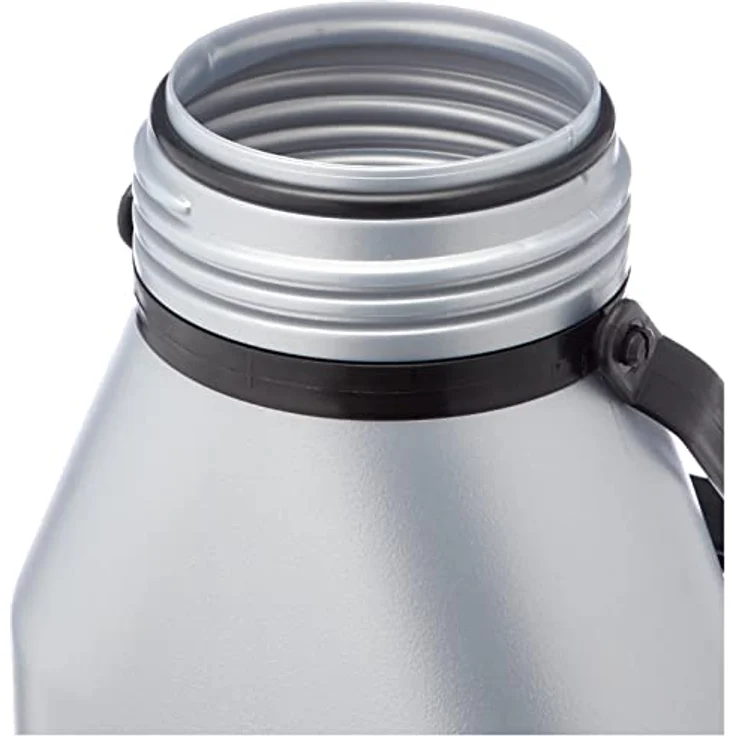 Metrox Milchkanne, auslaufsicher, 2 Liter, BPA/BPS-freier Kunststoff, Schraubdeckel, silber – Bild 3