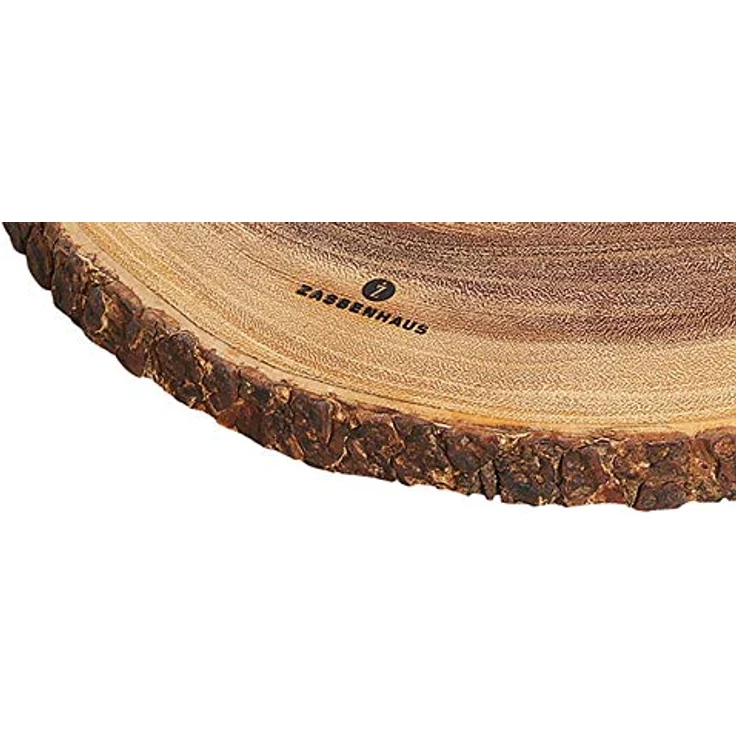 Zassenhaus Servierplatte Akazie rund 45x2,5cm, Schneidebrett, Braun – Bild 5