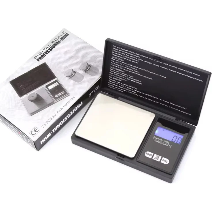 Montegoni digitale Taschenwaage, Präzisions-Finanzwaage mit LCD-Display, Silber, 0,1g-1000g, Tara-Funktion, verschiedene Wiegemodi