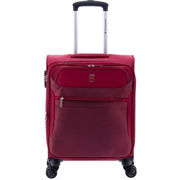 Wüsthof Gladiator Kabinentrolley 55 cm, 4 Rollen, mit Dehnfalte und Kreuzpackgurt, Rot, (36 l)