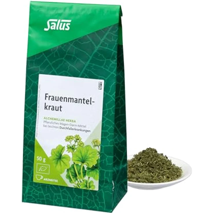 Salus Frauenmantelkraut Arzneitee, Bio 50 g - Pflanzliches Magen-Darm-Mittel bei leichten Durchfallerkrankungen – Bild 1