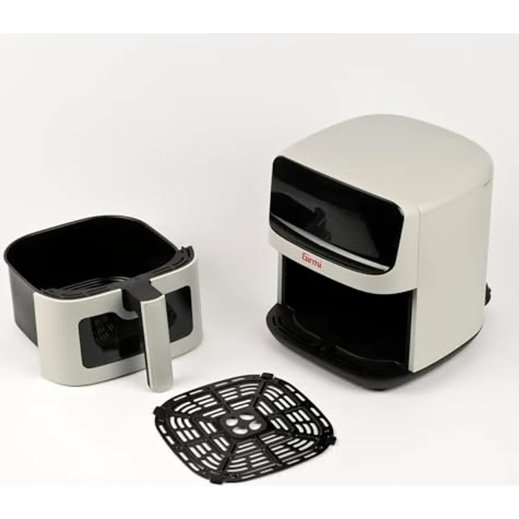 Girmi FG27 "Ecofrit Lite" Heißluftfritteuse, 4,2 Liter, 1400 W, Digitalanzeige mit 8 Programmen, Timer und einstellbarer Gartemperatur, BPA-PFOA sicher, inklusive Rezeptbuch – Bild 3