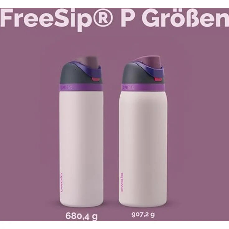 Owala FreeSip Edelstahl Trinkflasche mit Strohhalm, 945 ml – BPA-frei, isoliert, für Sport und Outdoor, Dreamy Field – Bild 5