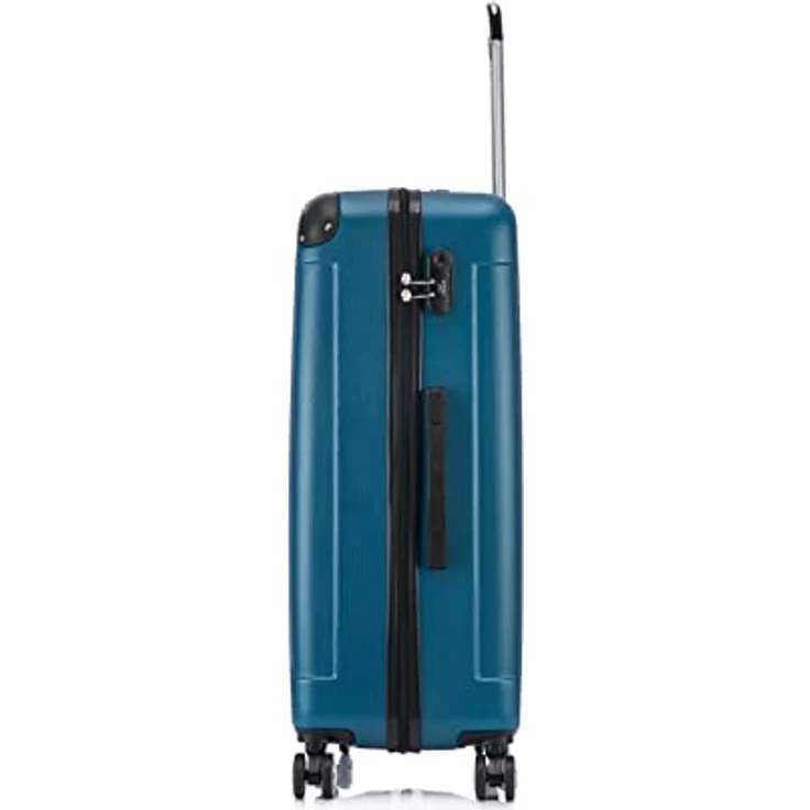Flexot® Flex-2045 Koffer (XL, Royal-Blau) Zwillingsrollen Reisekoffer Trolley Hartschale – Bild 3