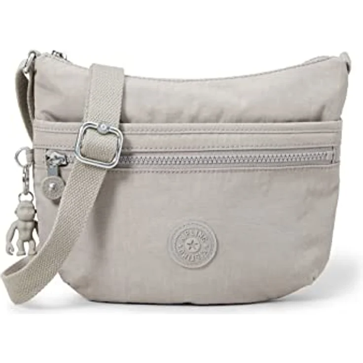 Kipling Arto S Umhängetasche, stylische Schultertasche mit verstellbarem Schultergurt und mehreren Fächern, 25 cm, Grau – Bild 4