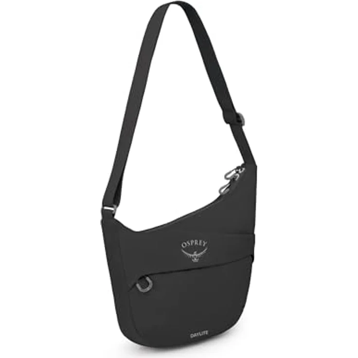 Osprey Daylite Crossbody Pouch, kompakte Handtasche mit Flaschenhalter, schwarz, aus 100 % recyceltem Stoff – Bild 1
