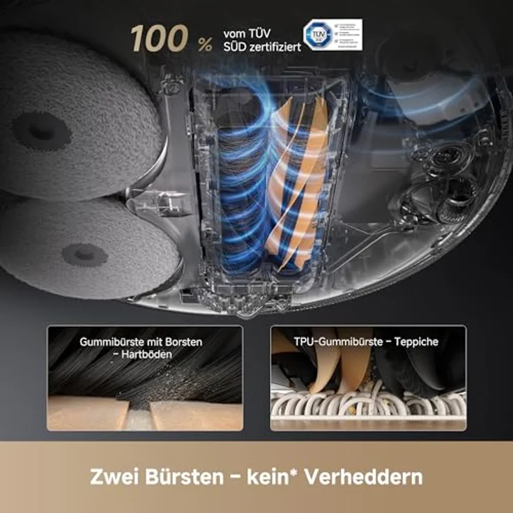 Dreame Wischroboter L50 Pro Ultra, 600 W, 19500Pa Saugkraft, Vollautomatische Basisstation, Reinigung bei 75° C – Bild 3