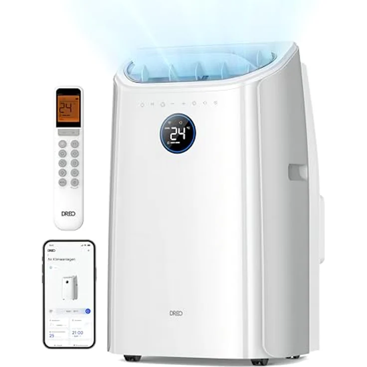 Dreo AC516S, Tragbare Klimaanlage mit 12.000 BTU, APP- und Sprachsteuerung, 3-in-1-Modus, abflussfreies Design, 24h Timer, Ventilator und Luftentfeuchter – Bild 1
