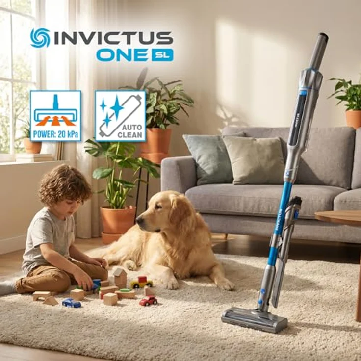 Genius INVICTUS ONE SL Hand- und Bodenstaubsauger Deluxe-Set, 18-tlg., kabellos mit BLDC-Motor und hygienischer Absaugstation – Bild 2