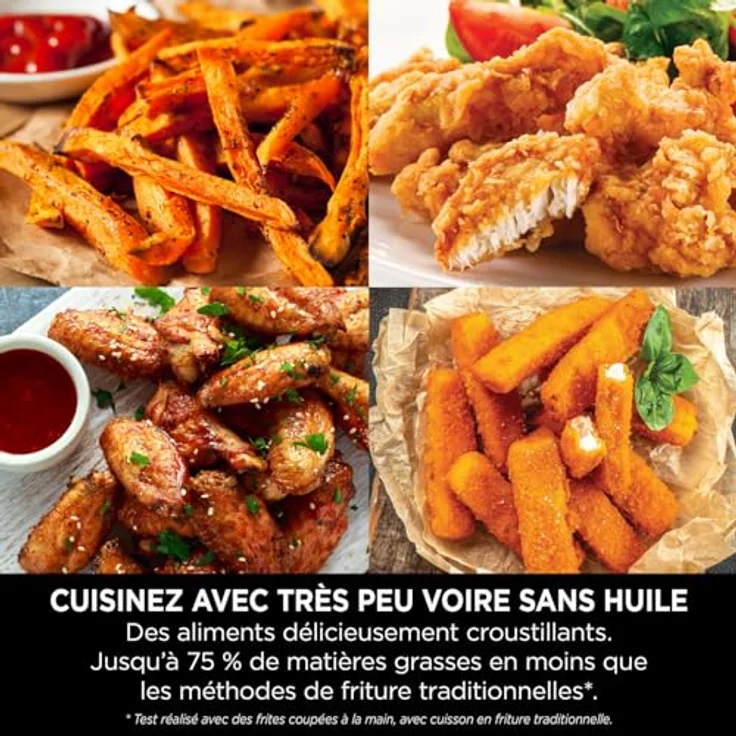 Ninja PRO Air Fryer Heißluftfritteuse, 4,7L Airfryer, Einzelkorb-Heißluftfritteuse, 4-in-1, für 1-2 Portionen, Digital, Kochen aus dem Gefrorenen, Antihaft-Schublade & Crisper Korb, Schwarz AF140EU – Bild 3