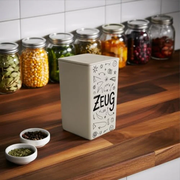 speecheese Aufbewahrung Dose 900ml mit Doodle Design für kreative Aufbewahrung, bunt – Bild 5