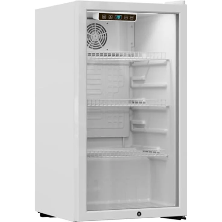 PKM Flaschenkühlschrank GKS83W, 89 L mit Display & Touch Control, Umluft-Kühlung und blauer LED-Beleuchtung – Bild 3