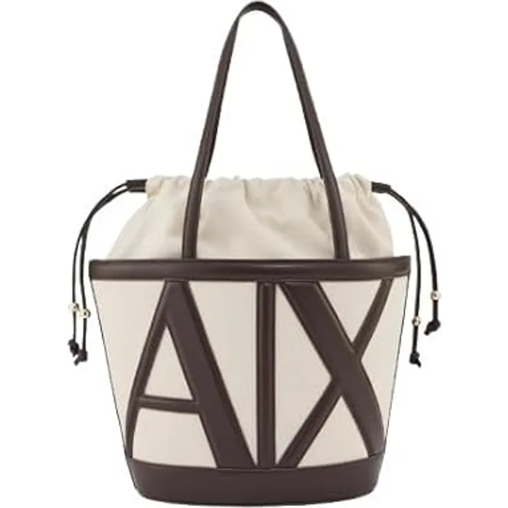 Armani Exchange Marisol Shopper Tasche, 39 cm, braun, 100% Baumwolle