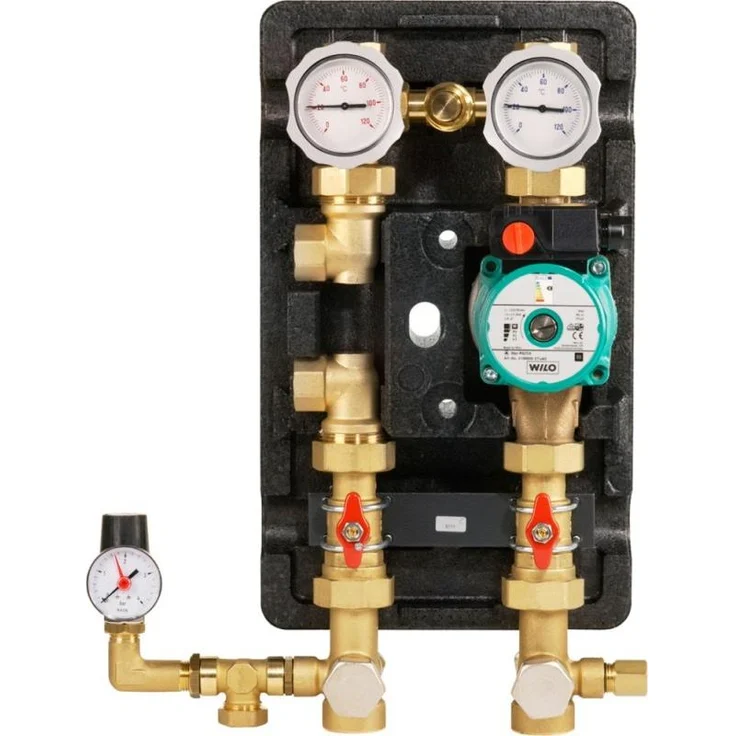 Dimplex KPV 25 Kompaktverteiler, Installationsmaterial mit integriertem Überströmventil für Wärmepumpen, robustes Kunststoffdesign