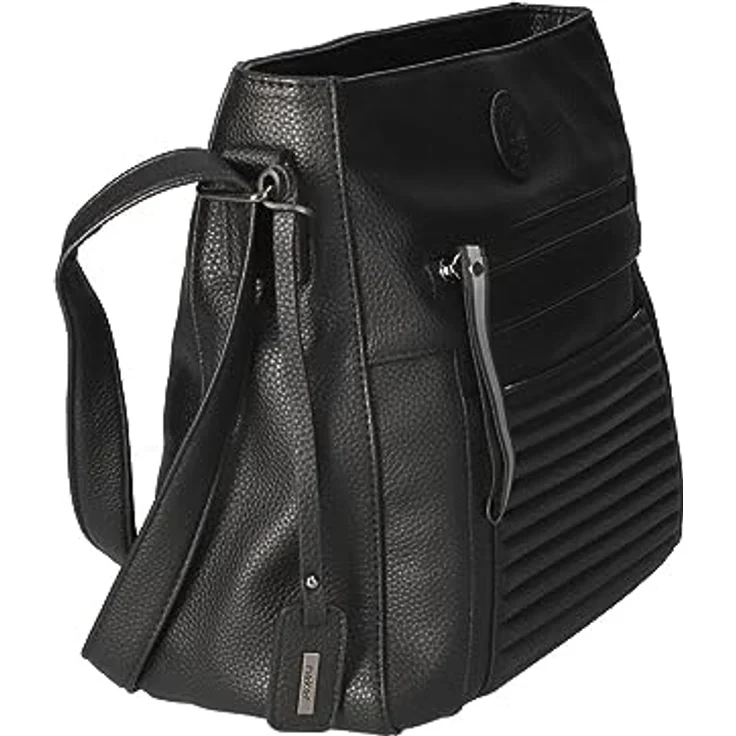 Rieker Schultertasche, Umhängetasche für Damen, schwarz, mit 2 Hauptfächern und praktischem Handyfach – Bild 4