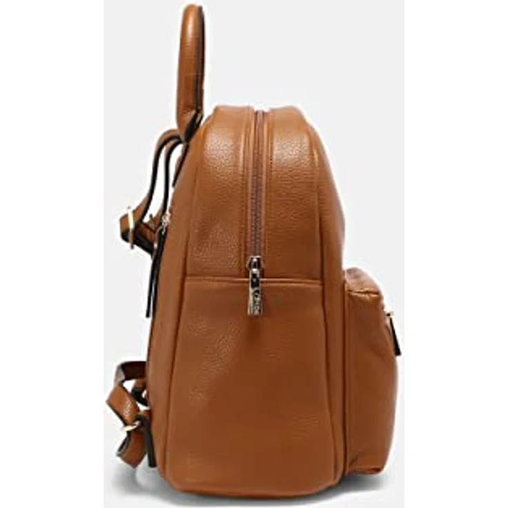 L.Credi Budapest City Rucksack, 28 cm, Kunstleder, braun, 28 x 13 x 23 cm – Bild 8