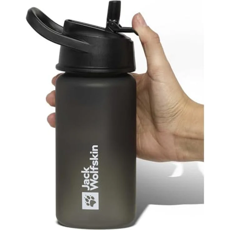 Jack Wolfskin SAIMA STRAW 0.5L Trinkflasche, auslaufsicherer Strohhalmdeckel, griffige Hülle – Bild 3