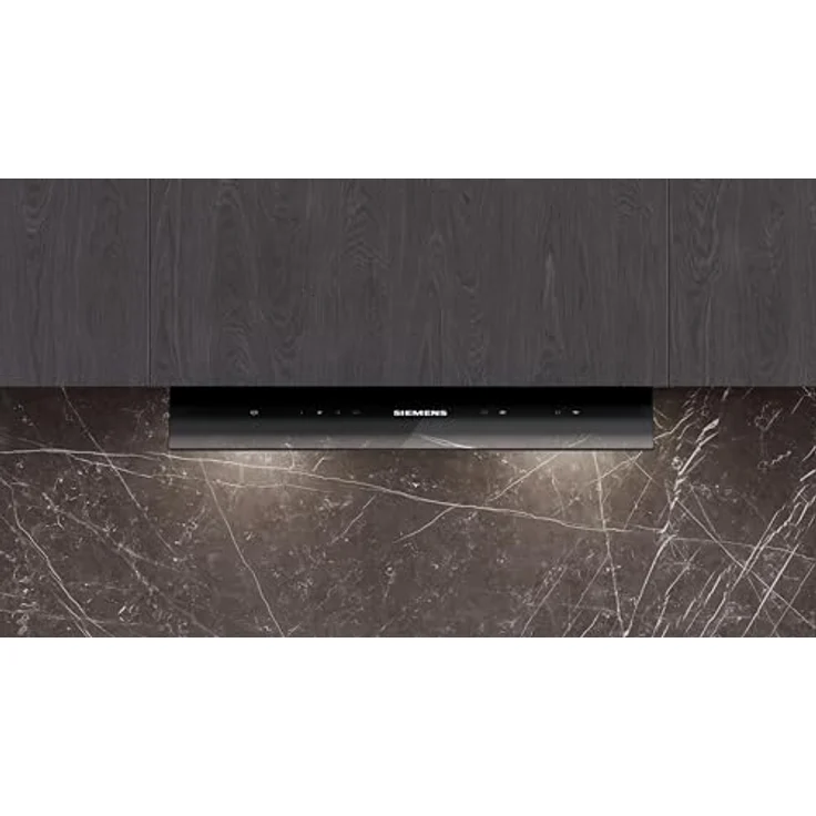 Siemens LJ67BDP60, iQ500 Integrierte Designhaube, 60 cm, Klarglas schwarz bedruckt, mattschwarz, mit Home Connect und dimmbarer LED-Beleuchtung – Bild 4