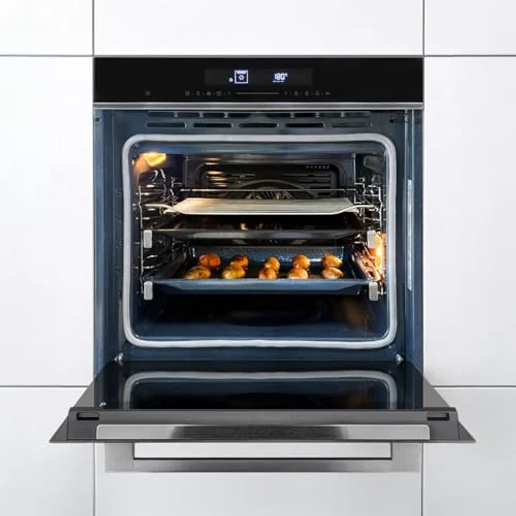 KKT KOLBE Autarkes Herdset SET8019IH859ED, 60cm Einbaubackofen EB8019EDP + 59cm Induktionskochfeld IH85900ED, Pyrolyse, Grill, Umluft, Heißluft, Teleskopauszüge, Automatik-Timer – Bild 4