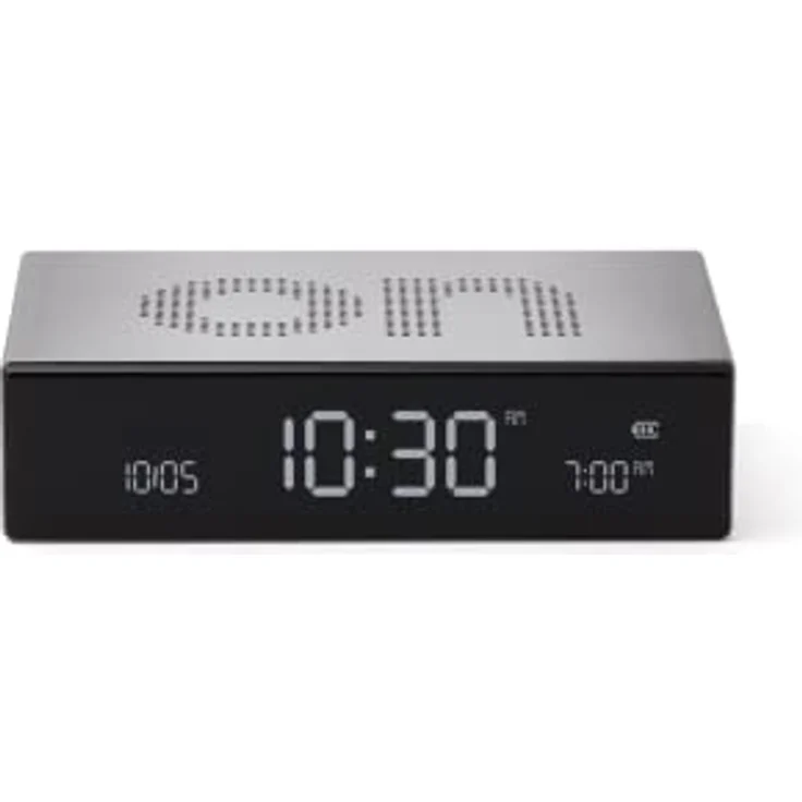Lexon FLIP Premium LCD-Wecker (Alu Poli) – Bild 1