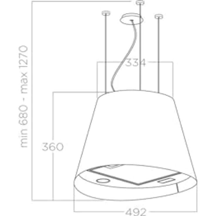 Elica Juno Urban Inselhaube 50 cm, Dunstabzugshaube in Gusseisenoptik, 3 Leistungsstufen, inkl. Aktivkohlefilter und LED-Beleuchtung – Bild 7