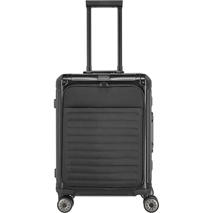 travelite Next 4w Trolley S, Fronttasche, Schwarz, schwarz, Talla única, Koffer – Bild 1