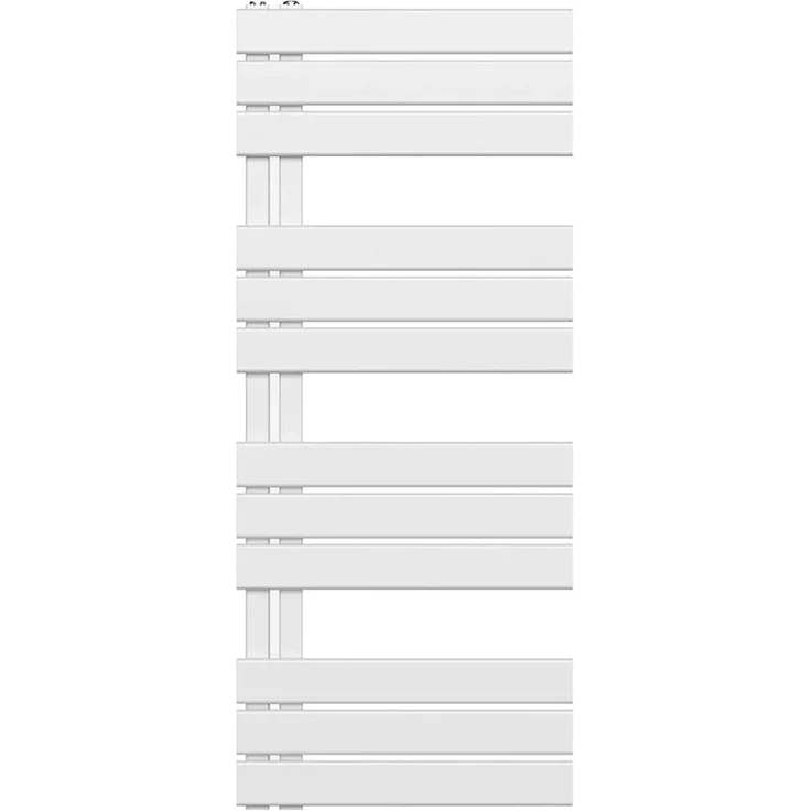 Belrad Handtuchheizkörper/Badheizkörper Paneel, Linksseitiger Anschluss, Weiß, 1200x500 mm, 593W