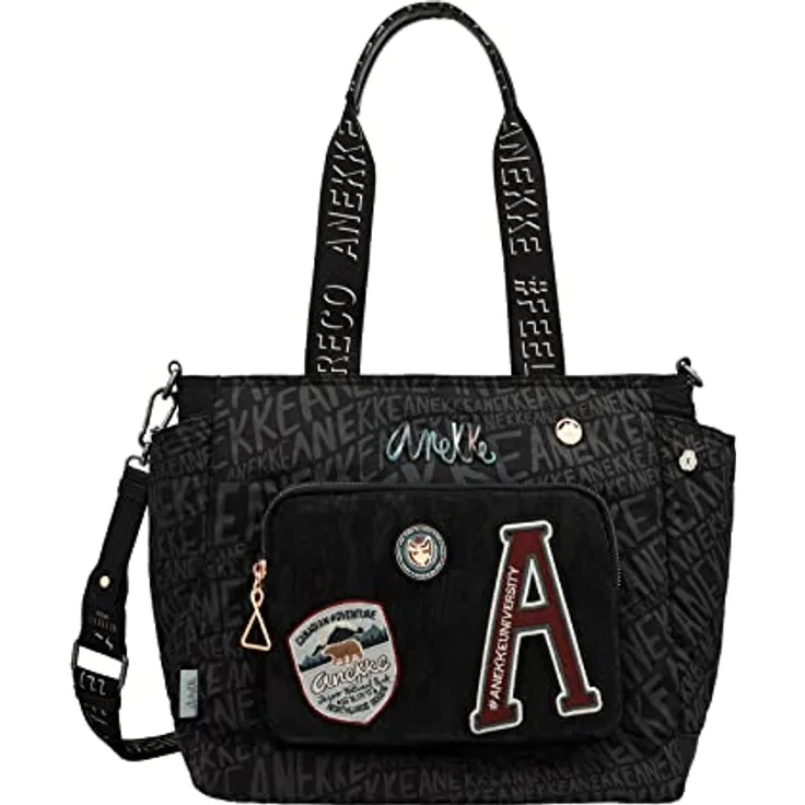 Anekke Nature Woods Schultertasche, 33 cm, Mehrfarbig, mit abnehmbarem und verstellbarem Trageriemen, strapazierfähigem Polyamid, praktische Taschen