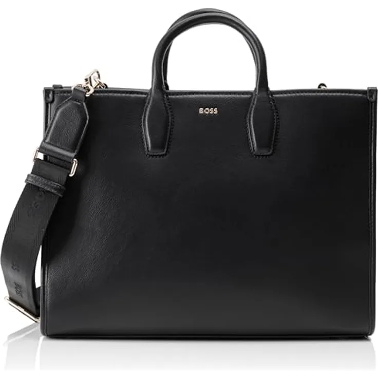 Boss Sandy Shopper Tasche, 36 cm, schwarz, aus 100% Polyurethan, ideal für den Einkauf