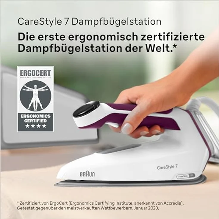 Braun Dampfbügelstation CareStyle 7 IS 7266 VI 2700Watt 2Liter FastClean Violett – Bild 4