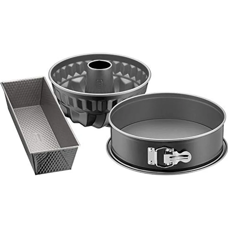 Kaiser Inspiration Backformen-Backset, 3-teilig, mit Springform (Flachboden), Bund-- Gugelhupfform, Königskuchenform, antihaftbeschichtet, auslaufsicher – Bild 2