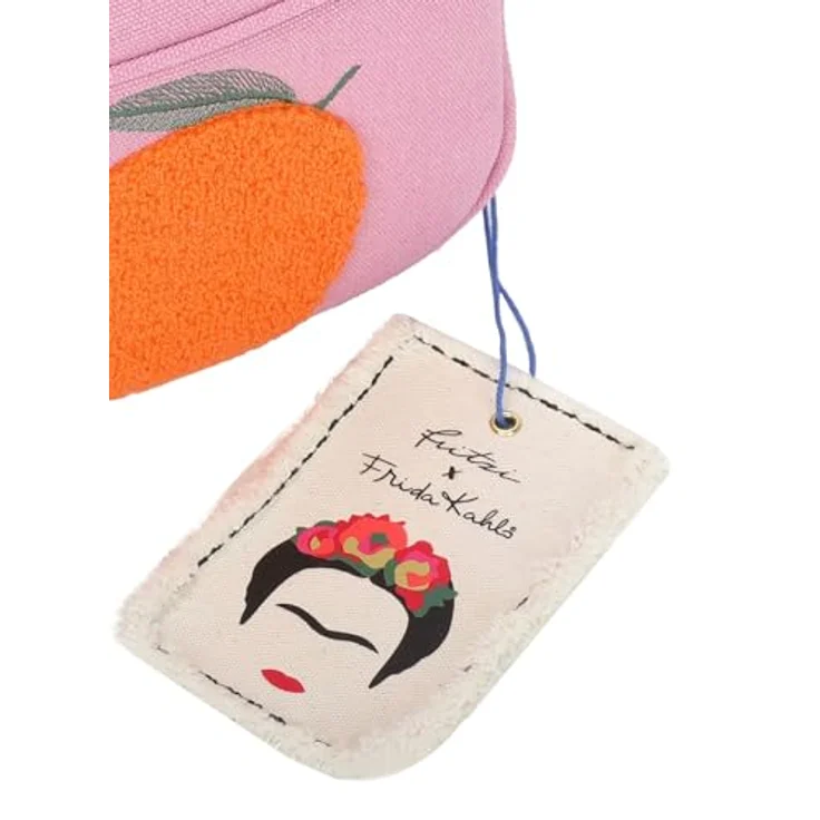 Fritzi aus Preußen Umhängetasche Canvas Crossbody Bag im Frida Kahlo Look, orange – 19x11,5x8 cm, verstellbarer Schulterriemen – Bild 7