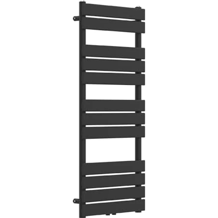 Neu.Haus Handtuchheizkörper Voss, Schwarz 120x50cm, 615 W Heizleistung, platzsparendes Design, Lamellen, einfache Wandmontage – Bild 3